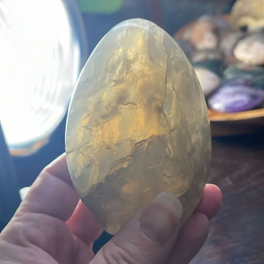 Smoky Quartz Agate Mountain with rainbow